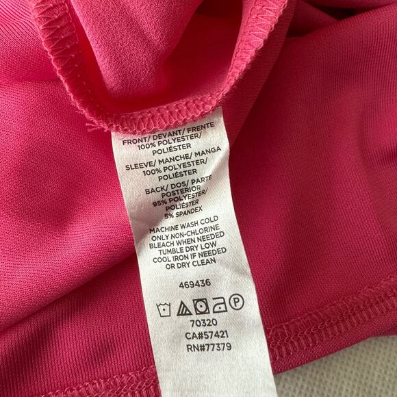 Ann Taylor Preppy Barbie Pink Flowy Pleated Blouse Size XS - Picture 6 of 6